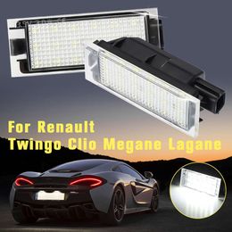 Nouvelle voiture LED LED Plaque d'immatriculation pour Clio Laguna 2 Megane 3 Twingo Master Vel Satis Opel Movano Numéro lampes