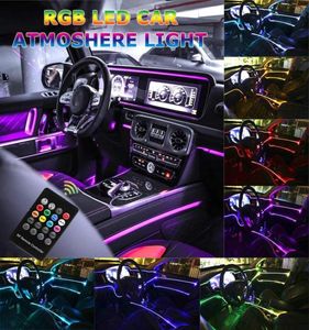 Nieuwe auto LED-strip licht muziek RGB neon-accentverlichting 5 in 1 met 6 meter23622 inch interieur sfeer striplamp7804843