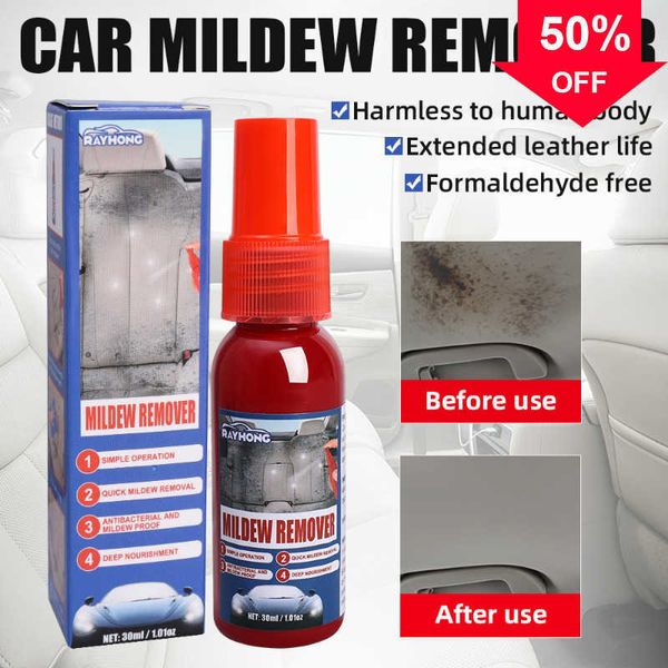 Limpiador de moho para coche nuevo, limpiador de interiores, tapicería, asientos, pies, techo, moho, limpieza y mantenimiento, Spray, herramientas de limpieza automática, 30ml