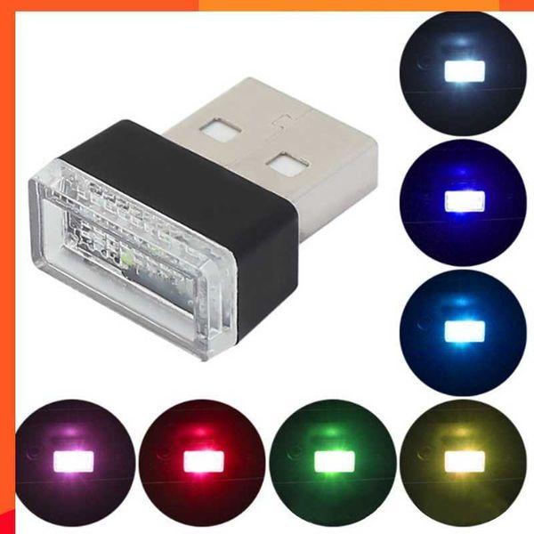 Nouvelle voiture Mini USB lumière LED ambiante veilleuse décorative néon lampe Auto intérieur atmosphère urgence PC Mobile puissance charge