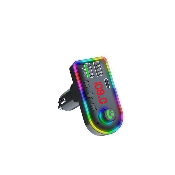 Nouvelle voiture mp3 Hands-liles la lampe d'atmosphère colorée pd Fast Charging Universal USB Musique USB Disque flash rapide Charge