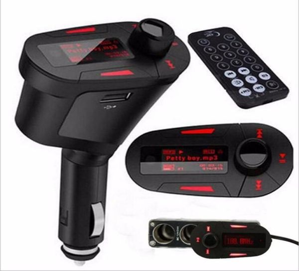 Nuevo auto MP3 Player Bluetooth Kit FM Transmisor Modulador USB MMC LCD con venta remota5490591