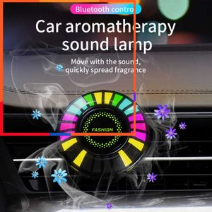 Nouvelle voiture musique rythme atmosphère lampe à LED lumière son contrôle musique rythme lumière Automobile évent atmosphère encens lumière