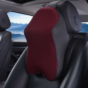 Nueva almohada de cuello para coche, reposacabezas ajustable, espuma viscoelástica 3D, reposacabezas automático, almohada de viaje, soporte para el cuello, fundas para asientos, estilo de coche