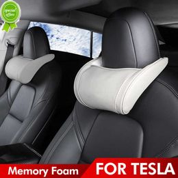 Nueva almohada de cuello para coche, almohada para reposacabezas, asiento de coche, descanso del cuello, soporte para cabeza de asiento de coche, almohada para Tesla modelo 3 /Y /S /X modelo Y, accesorios
