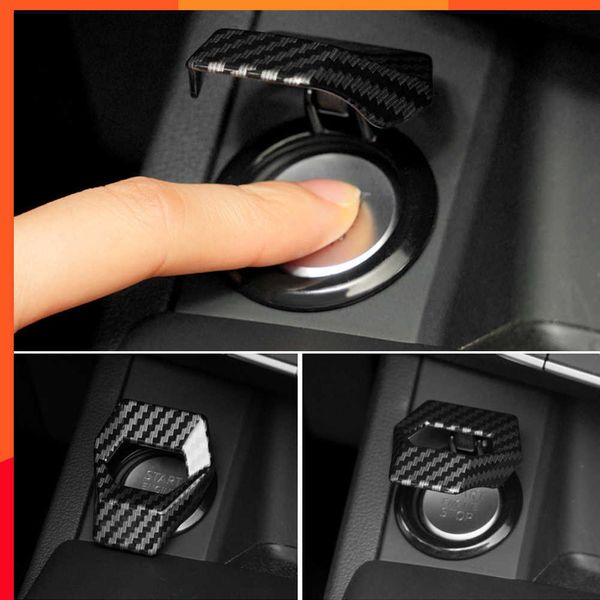 Nouveau couvercle de démarrage à un bouton de voiture interrupteur d'allumage housse de protection intérieur de la voiture Protection de démarrage à un bouton couverture de décor anti-rayures