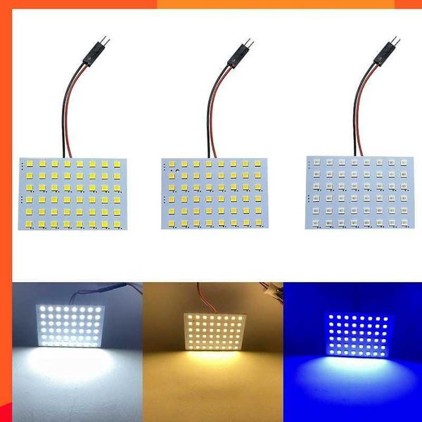 Nouvelle voiture panneau lumineux intérieur lampe de lecture nouvelle Super Bright 2835 LED ampoule de toit avec T10 W5W BA9S C5W Base Festoon BA9S blanc bleu 12v