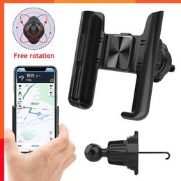 Nieuwe autololder 360 ﾰ Rotatiestandaard voor mobiele telefoon Universele Gravity Auto telefoonhouder in auto lucht ventilatie clip mount gps ondersteuning