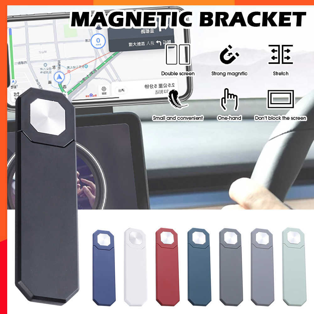 新しい車の電話ホルダー磁気タッチスクリーンサイド電話マウント調整可能モニター拡張拡張ブラケットテスラモデル3 Y x s
