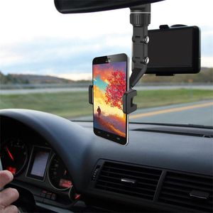 Nieuwe autololder Multifunctioneel 360 graden roteerbare auto achteruitkijk spiegelstoel hangende clip beugel mobiele telefoonhouder