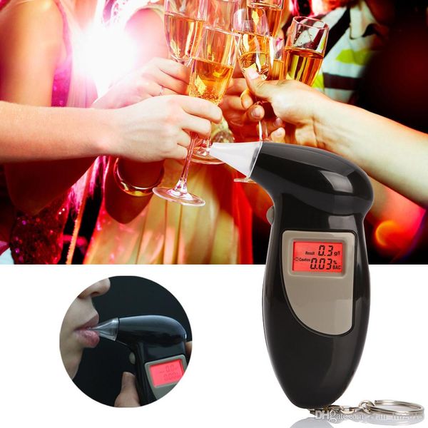 Nuevo Probador de Alcohol de mano para policía de coche, alcoholímetro Digital, analizador de aliento, Detector LCD Backligh281T