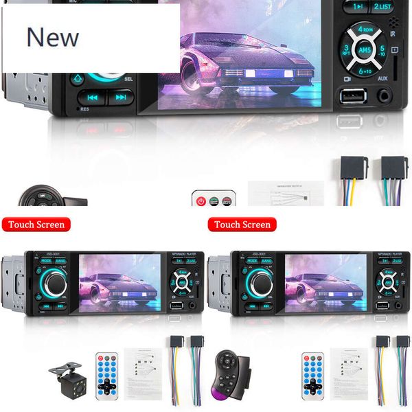 Nuevo auto radio 1 din estereo automotriz multimedia mp5 reproductor mp3 receptor FM con pantalla táctil bluetooth 4.0 