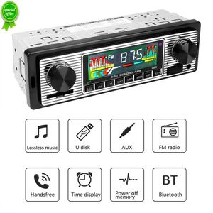 Nieuwe auto Radio Bluetooth Vintage Auto Radio Stereo FM SD Aux Play Retro Autoradio RCA Audio Output Car MP3 -speler met afstandsbediening