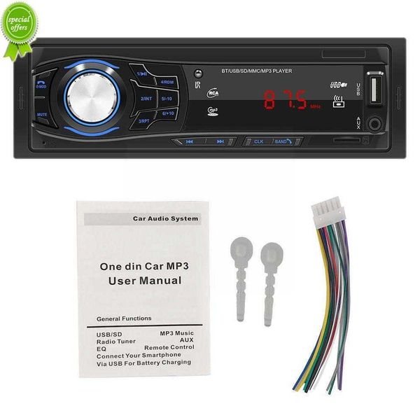 Nouvel autoradio USB lecteur MP3 Radio lecteur stéréo numérique 12 V dans lecteur Audio USB/SD Bluetooth multimédia FM tableau de bord de voiture avec AUX M N6F5