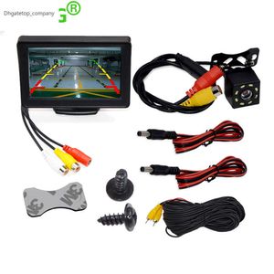 New Car Rear View Camera Wide Degree 4.3" TFT LCD Display or Monitor Waterproof Night Vision Reversing Backup 2In1 Parking Revere