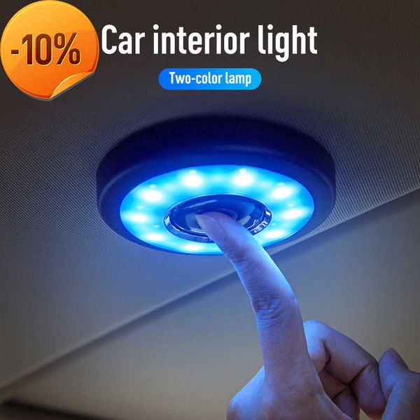 Nueva luz LED de lectura para techo de coche, lámpara Interior portátil inalámbrica para coche, carga USB, tipo táctil, imán, luz nocturna Universal para techo de coche