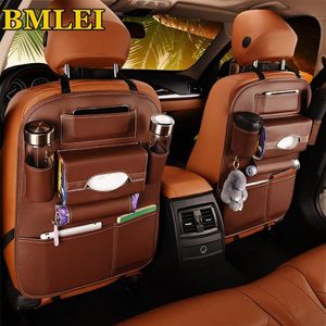 Nouveau siège de voiture rangement arrière sac organisateur universel en cuir PU boîte de rangement multifonction rangement rangement poche Auto Styling237N