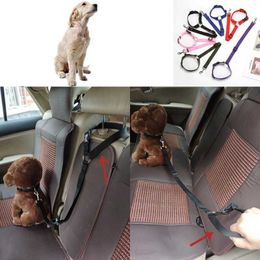 Nouvelle ceinture de sécurité de voiture pour chien chat sécurité pour animaux de compagnie réglable ceinture de sécurité pour animaux de compagnie laisse laisse clip de voyage sangle pièce 2.5 accessoires de voiture intérieur