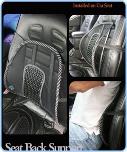 Nouveau siège de voiture chaise Massage dos soutien lombaire maille ventiler coussin BlackMesh dos lombaire coussin 9985477