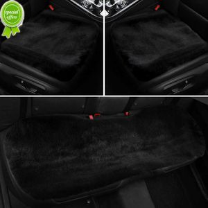 Nieuwe autostoelhoes Winter pluche kunstwolbont Warm dik kussen Auto zitkussen voor achter voor hoofdbestuurder of co-piloot