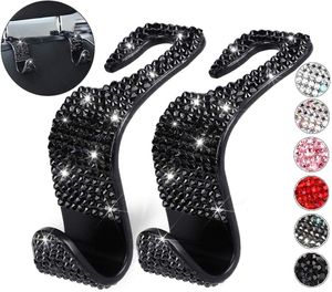 Nieuwe Autostoel Haak Auto Jas Terug Universele Hoofdsteun Mount Opslag Houder Bling Rhinestones Hanger Auto Interieur Accessoires