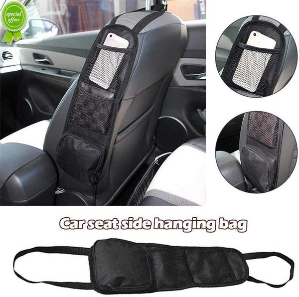 Nouveau siège de voiture organisateur Auto siège côté stockage suspendu sac multi-poches porte-boissons maille poche voiture stockage Auto accessoires