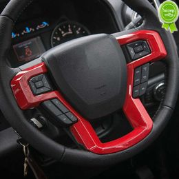 Nuevo Panel de volante de coche decoración cubierta moldura pegatina para Ford F150 2015 2016 2017 2018 2019 accesorios interiores