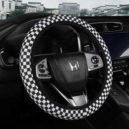 Protecteur de volant de voiture, couverture respirante et antidérapante, Plaid géométrique universel pour accessoires de voiture de 38cm, nouvelle collection