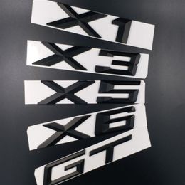 Nieuwe Auto Styling ABS Zwart X1 X3 X5 X6 Achter Boot Embleem Auto Badge Sticker2024