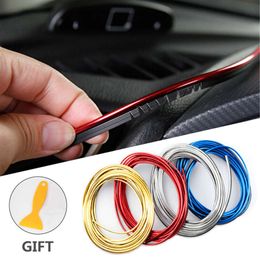 Nieuwe Auto Styling Universele DIY Flexibele Interieur Moulding Trim Strips Auto Accessoires Decoratie Strip Dashboard 5M Rand Sticker