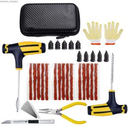 Nouveau Kit de réparation de pneus de voiture, outils de bouchon de crevaison, d'urgence pour bandes de pneus, Kit d'outils de réparation de colle en remuant