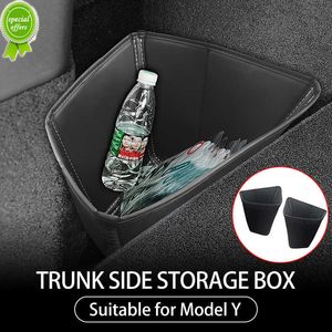 NIEUWE AUTO BROOP SODEN OPSLAG VOOR TESLA MODEL Y 2018-2023 TRUNK SODEN PU LEDER STOUWENDE TRODY ORGANIZER Box voor Auto Accessoires