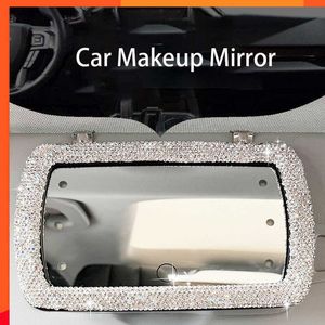 Nouveau miroir de maquillage de voiture de miroir de vanité de visière de voiture LED avec 6 lumières et miroir cosmétique universel de voiture de batterie intégrée pour la voiture de camion