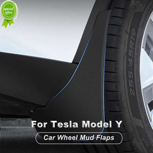 Guardabarros para rueda de coche, protectores contra salpicaduras, bloque de barro para rueda trasera para Tesla Model Y 2021 2020, accesorios de modificación de estilo de coche