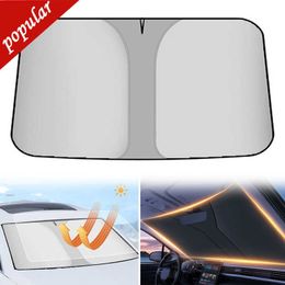 Nieuwe autoraam Sunshade Cover Sunshade SUNSHIELD VISTOR BESCHRIJVING BREEMSE STRAMEN Vouwt Auto UV Protection Curtain CAR -interieur Styling