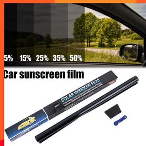 Nouvelle voiture fenêtre teinte teinter Film Protection UV Auto maison verre noir autocollant rouleau Film crème solaire isolation thermique PET Films 300x50cm