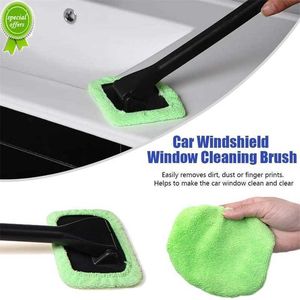 New Car Window Windshield Brush Microfiber Cloth Auto Window Cleaner Long Handle Car Washable Brush Clean Tool