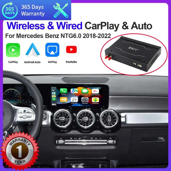 CarPlay sans fil Android Auto pour Mercedes Benz A B C E CLS CLA GLA GLB classe NTG6.0 2018 – 2022, avec lien miroir, Airplay, nouvelle collection