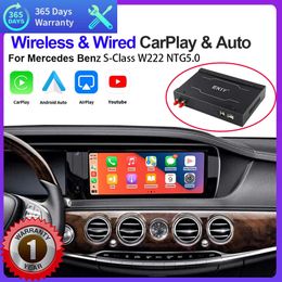 Nieuwe Auto Draadloze CarPlay Voor Mercedes Benz S-Klasse W222 W217 2014-2018 Met Spiegel Link AirPlay Auto Speelfuncties USB Camera View