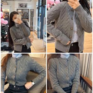 Nouveau Cardigan femmes laine et cachemire pull pull automne hiver femme petit poney mode tricoté pull-over