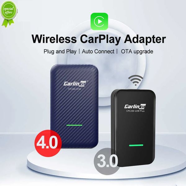 Nuevo CarlinKit 4,0 adaptador inalámbrico para Android 3,0 inalámbrico 2 en 1 universal para Apple + Android CarPlay Ai Box USB Dongle para Audi VW Benz Kia Honda Toyota Ford