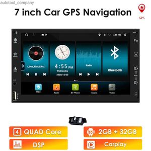 Nouveau Carplay 2din Autoradio Android lecteur multimédia Autoradio 2 Din 7 ''écran tactile GPS WIFI Bluetooth FM lecteur audio automatique stéréo