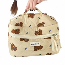 Nouveau Carto Bear Tote Sac Cosmétique Femmes Quilting Cott Mini Maquillage Orgainzer Pochette De Rangement Portable Voyage W Sacs i2Qt #