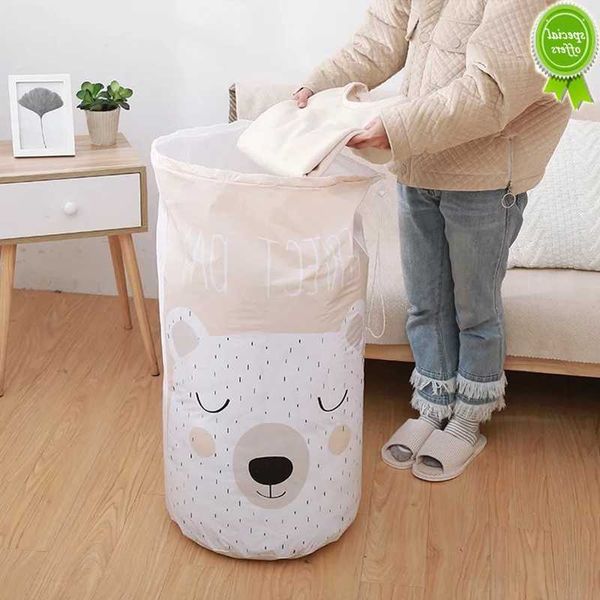 Nouveau dessin animé ours couette sac de rangement placard vêtements organisateurs de stockage vêtements couverture bébé jouets panier voyage valises couette sacs