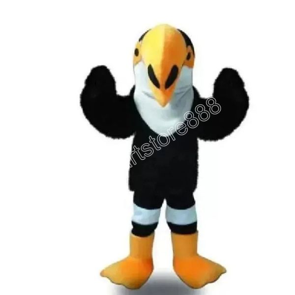 Nuevos disfraces de mascota de pájaro negro de nariz grande de dibujos animados, disfraces de juego de rol para eventos de Navidad y Halloween, vestido de juego de rol, disfraz de piel