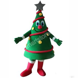 Nieuwe Cartoon Christmas Tree Mascot Costuums Halloween Christmas Event Role-Playing Costumes Role Play Dress Fur Set kostuum