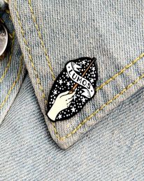Nieuwe cartoon lumos magie toverstok spellen goochelaar email pins betoverde pentagram sky rapel badges broches backpack sieraden cadeau voor s6733219