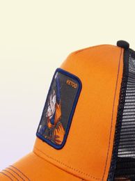 Nieuwe cartoon mesh hoed anime goten honkbal cap hoge kwaliteit gebogen rand oranje snapbk cap gorras casquette dropshipping9224011
