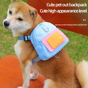 Nouveau Dessin animé voyage en plein air chien petit sac à dos fournitures pour animaux de compagnie