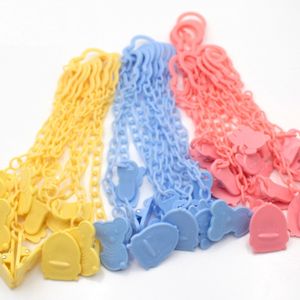 Attache-sucette en plastique pour enfants, 4 couleurs, nouvelles chaînes de sucette pour bébé, chaîne Anti-chute